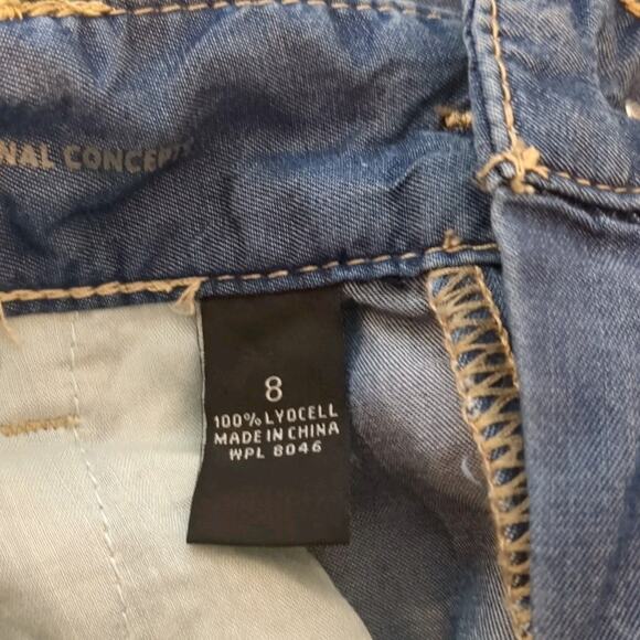 Inc International Concepts Sz 8 Whimsigoth Chambray Denim Patchwork Maxi Skirt - Picture 14 of 15